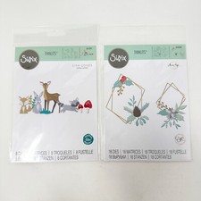 Sizzix Thinlits Christmas Woodland Critters Nature Winter Cutting Dies