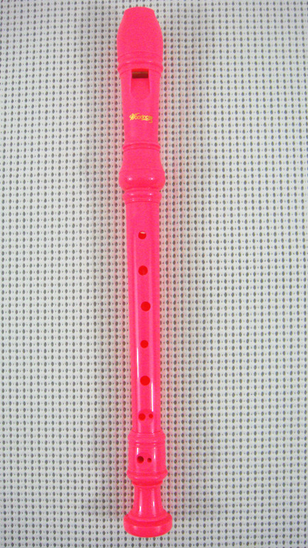 New Pink Soprano Recorder-Baroque Fingering+Fingering Chart+Cleaning Rod