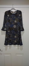 Michael Michael Kors Size Large Dress Floral Pop Paisley Print Bell Sleeves