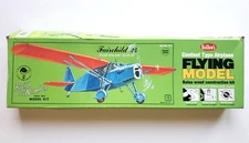 Vtg Guillows STARTED Fairchild 24 Balsa Flying Model Kit 25 Wingspan Airplane701