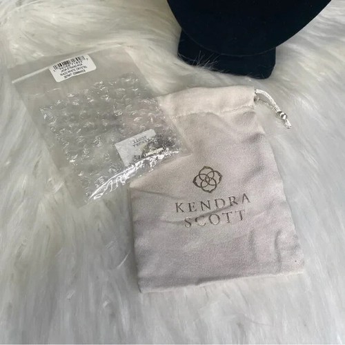 Kendra Scott Jada Strand Necklace Silver Rhodium White Crystal 16” NWT Dust Bag - Picture 6 of 6