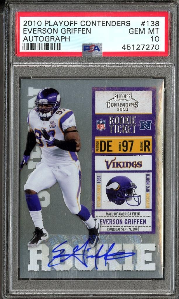 Everson Griffen Playoff Contenders #138 Autograph