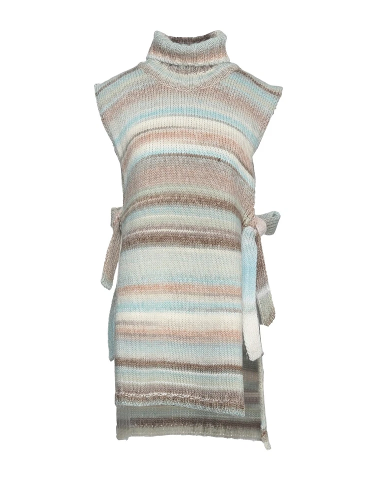 RRP€253 BEATRICE .B Gilet IT42 US6 UK10 M Wool Blend Striped Made in Italy - Image 3 of 4