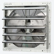 1736 CFM Silver Electric Powered Gable Mount Shutter Fan/Vent