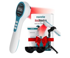 Norelie RedRevive Cold Laser Therapy Wand, Stand  Conductive Gel Bundle Set NEW