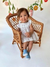 WICKER KIDS CHAIR, RATTAN CHAIR, VINTAG BABY CHAIR,  NATURAL