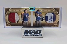 2009 Upper Deck Exquiaite Dual Relic Auto Hakeem Nicks Rhett Bomar Giants