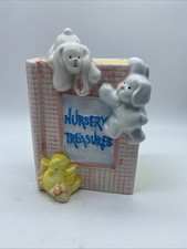 Vintage Russ Berrie Company Colorful Ceramic Babies Nursery Piggy Bank