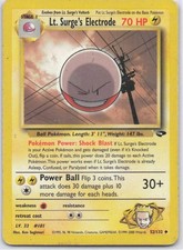 Lt. Surge's Electrode 52/132 Uncommon Gym Challenge Pokemon Unlimited HP on eBay
