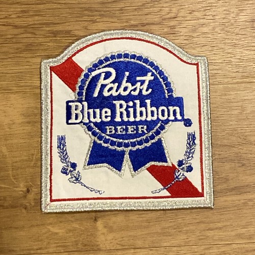 Vintage Pabst Blue Ribbon Beer Large Back Patch - 1982 Embroidered Arch Logo NOS