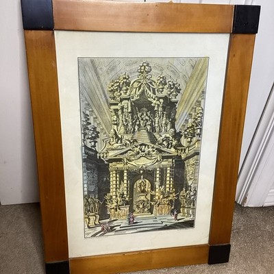 Authentic 18th-Century Hand-Colored Engraving: The Triumphal Arch of Rudolph...
