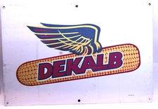 Vintage Dekalb Seed Corn Metal Advertising Sign 16” x 24” Double Sided Sign