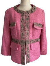 1960s Walter Pink Tweed Jacket Embellished Se...
