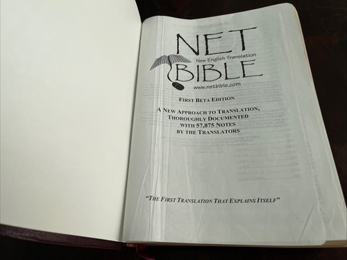 The NET New English Translation Bible First Beta Edition Bonded Leather 2001 - Picture 6 of 17