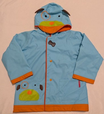 Skip Hop Kid's Dog Raincoat Size 5/6  Multicolored Exterior 100% Polyurethane