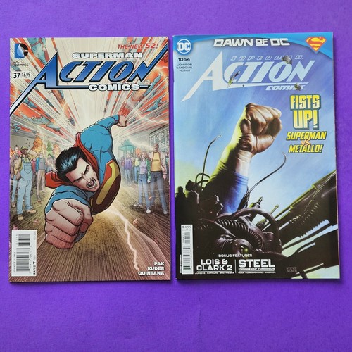 Lot Of 2 SUPERMAN ACTION COMICS #37 2015 & #1054 2023 DC VF/NM 9.0 NEW UNREAD