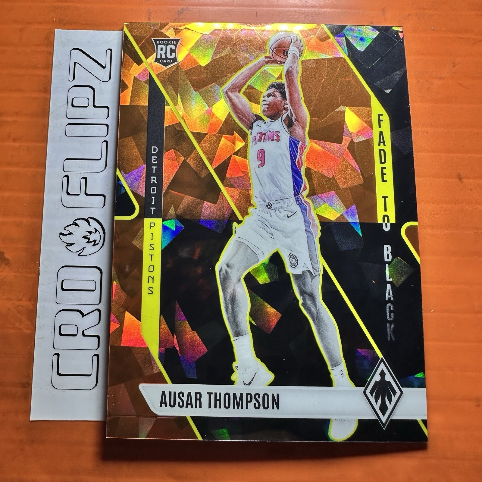 2023-24 Panini Phoenix Fade to Black Orange Ice /249 Ausar Thompson #9 Rookie RC