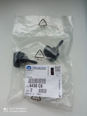 2 x Original windshield washer nozzle black 6438CS , 735511309  Ducato from 2006