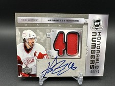 2006/07 The Cup Hockey Honorable Numbers Patch Auto Henrik Zetterberg /40 #HN-KZ