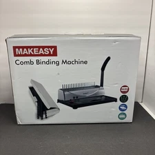 Makeasy Comb Binding Machine for A4 A5 Letter, 21-Hole 450 Sheet with 100 Combs