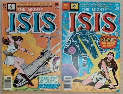 The Mighty Isis #1 & #3  (1976-7 DC Comics) Saturday Morning TV  NICE COPIES
