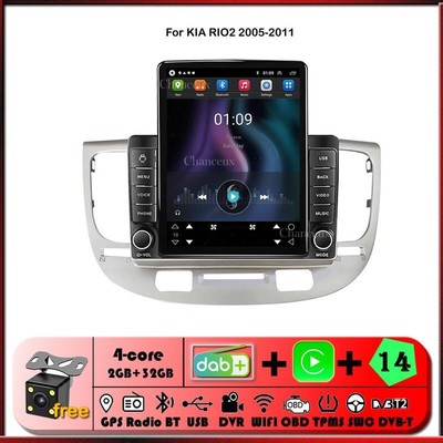 9.7''Android 14 Autoradio DAB GPS Navigation WIFI Carplay For KIA RIO2 2005-2011