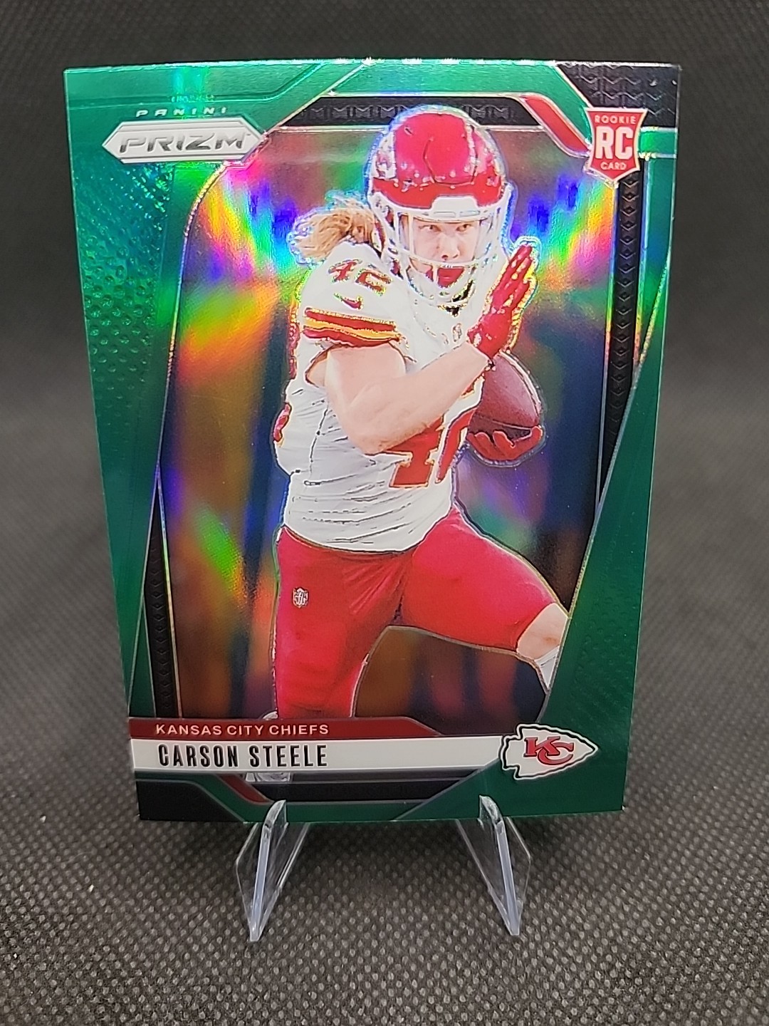 2024 Panini Prizm - Rookies Carson Steele #377 Green Prizm (RC)
