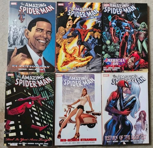 Spider-Man Brand New Day TPB LOT of 6! Return Of Black Cat, Election Day, 24/7