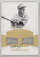 2017 Panini Flawless Material Greats Duals Gold 8/10 Charlie Gehringer HOF 6fs