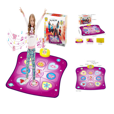 Tanzmatte Musikspielzeug LED Farblicht 3 Modi 3 AA Batterien Kinder 3-8