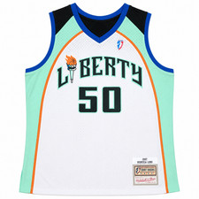 Rebecca Lobo New York Liberty 1997 White Swingman Basketball Print Jersey Remake