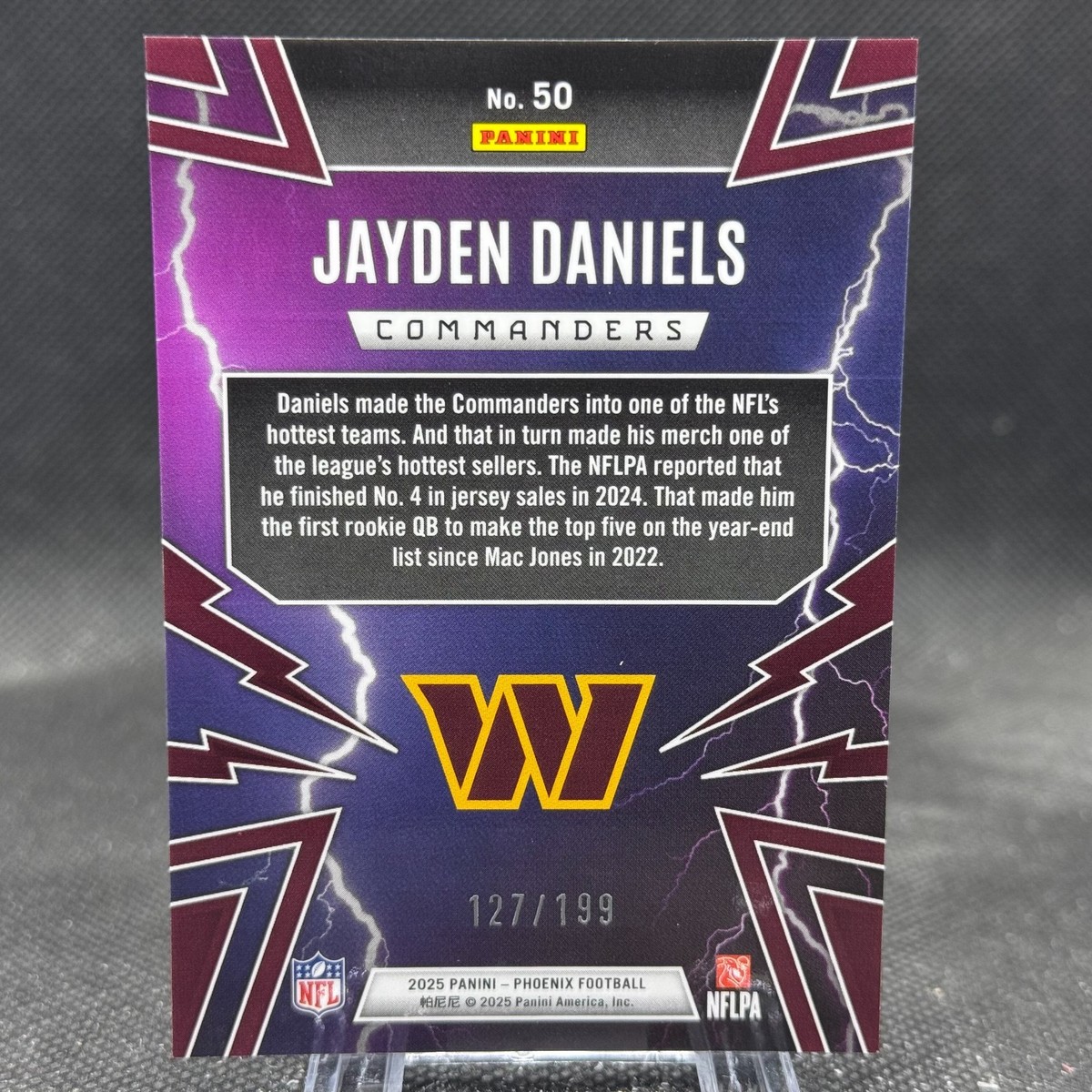 Jayden Daniels 2025 Panini Phoenix Football Thunderbirds Blue /199
