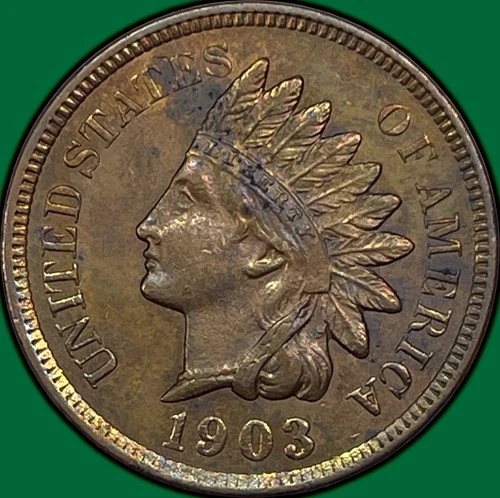 1903 Indian Head Cent Uncirculated UNC Coin #32741