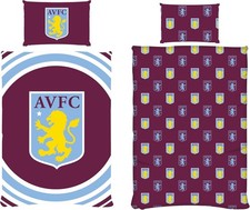 Aston Villa FC Single Duvet Pulse Bedding Set Official Licensed