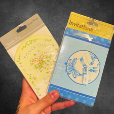 Vintage Bridal Shower Invitations Thank You Cards Wedding Stationery Lot NOS