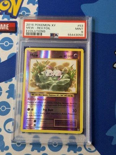 Mew Reverse Holo 2016 Pokemon XY Evolutions #53/108 PSA 9