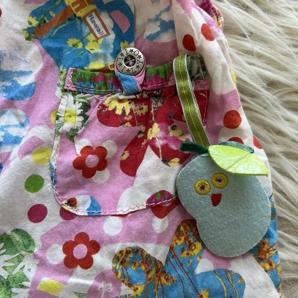 Mono floral tropical rosa aceitoso vintage Y2K jersey vacaciones talla 6 meses Foto 3 de 4