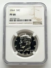1964 Kennedy Proof Half Dollar 50C NGC PF68 PR68 Silver 90% Mint GEM Coin