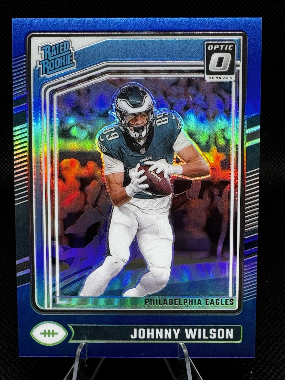 2024 Panini Donruss Optic Blue Prizm Rated Rookie Johnny Wilson /199 #256