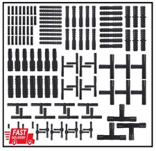115Pcs Universal Vacuum Line Fittings Kit - 12 Size Hose Connectors Assortment