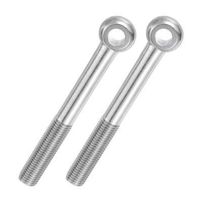 2 Pcs M16x140mm Half Tooth Thread Shoulder Swing Lifting Eye Bolt