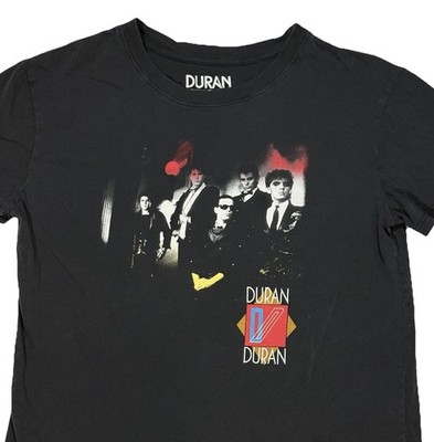 Duran Duran Band Tee Graphic T-Shirt Black 80s New Wave Music Logo Size L