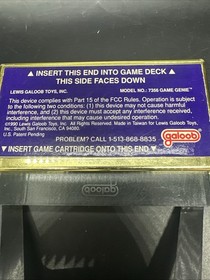 Nintendo NES Game Genie Galoob Cartridge Video Game Enhancer 7356