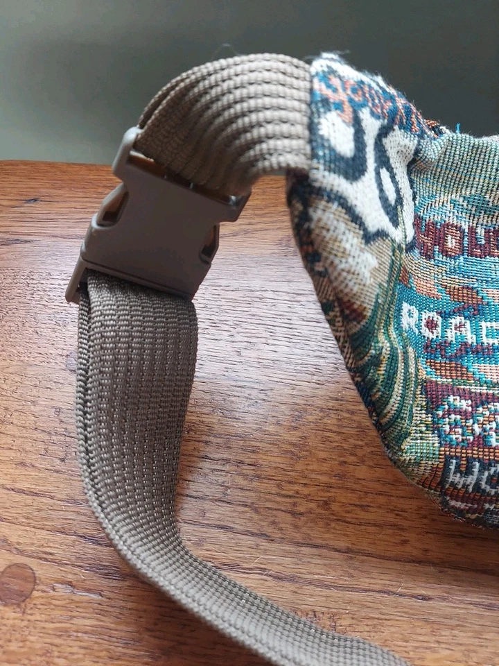 Riñonera vintage años 90 Pioneer Express Route 66 tapiz bolso cinturón 6 bolsillos Foto 3 de 4