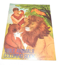 Concordia Bible Animals Coloring Book   Vintage 1973 New 8x11" NOS Uncolored