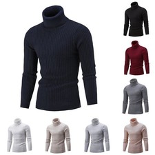 Men's Turtleneck Sweater Knitwear M-2xl Autumu Winter Pullover Slim fit