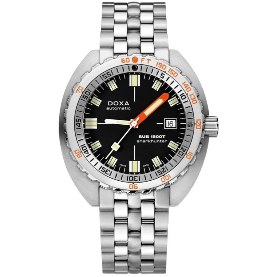 New DOXA Sub 1500T Sharkhunter Automatic Black Dial Men's Watch 883.10.101.10