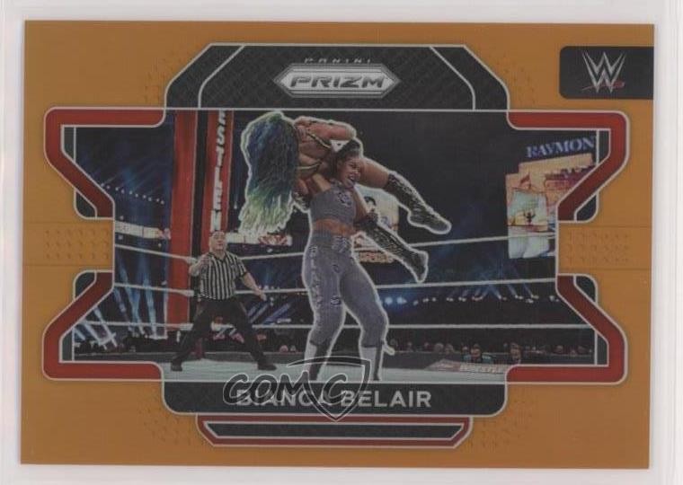 2022 Panini Prizm WWE Orange Prizm 90/99 Bianca Belair #9 ux8