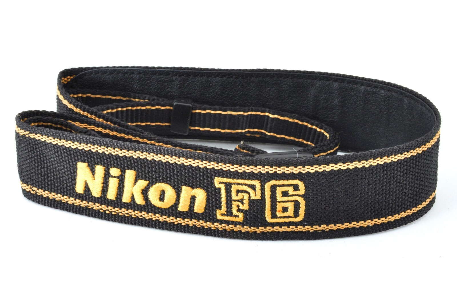 Nikon F6 Camera Neck Strap Black AN-19 Gold Embroidery Genuine Spotless [MINT]
