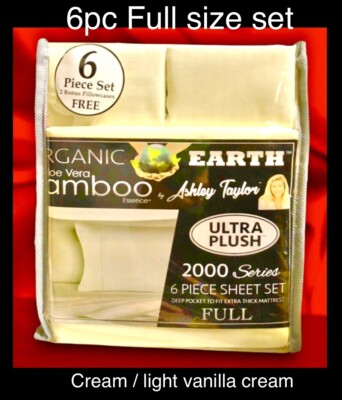 6pc FULL SIZE SHEET SET Ashley Taylor Aloe Vera Bamboo 2000 THREAD COUNT |  eBay
